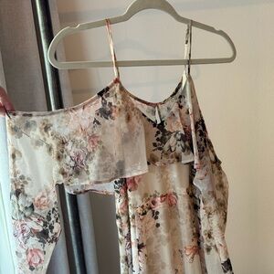 River Island open shoulder long sleeve dress